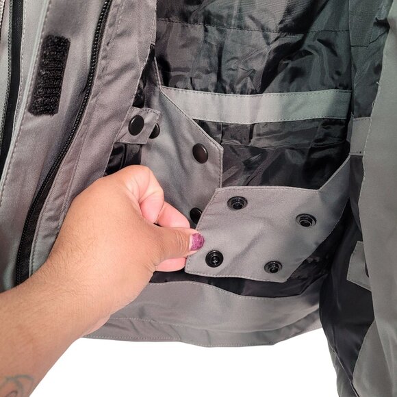 Women's Waterproof Sky Jacket Windproof Hooded Raincoat For Winter  Gray Large - Picture 5 of 16